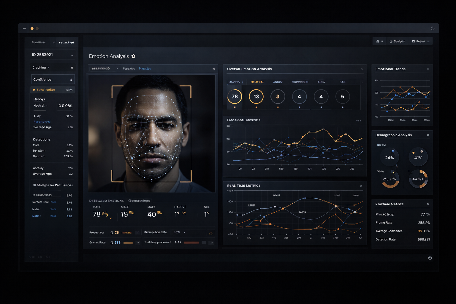 Metrics displayed on a dashboard